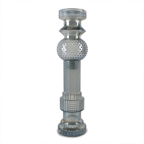 sodoela Žvakidės Stiklinė žvakidė „Canestra“, blizgi pilka, 49 cm