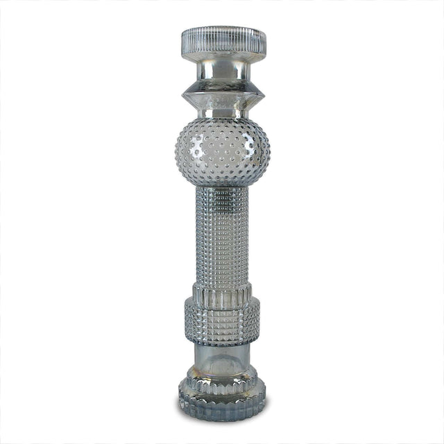 sodoela Žvakidės Stiklinė žvakidė „Canestra“, blizgi pilka, 49 cm
