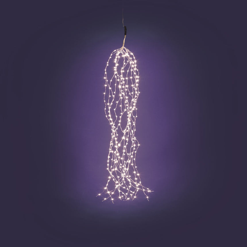 Girliandų krioklys 100 cm LED šiltai baltos spalvos