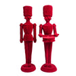 sodoela Kalėdinės dekoracijos Figūrėlė sargybinis „Guard“, aksominė, bordo, 32 cm