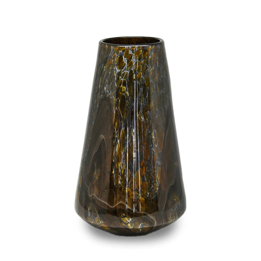 sodoela Vazos Stiklinė vaza „Brown Marble“, rudo marmuro raštu, 36 cm