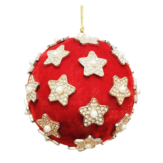 sodoela Kalėdinės dekoracijos Kalėdinis žaisliukas „Stars“, raudonas / auksinis, Ø 10 cm