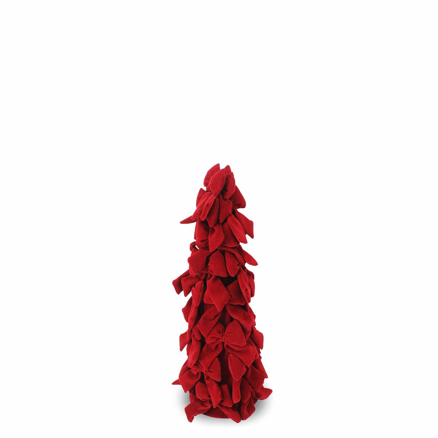 sodoela Kalėdinės dekoracijos Aksominių kaspinų eglutė „Velluto“, bordo, 40 cm