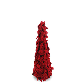 sodoela Kalėdinės dekoracijos Aksominių kaspinų eglutė „Velluto“, bordo, 60 cm