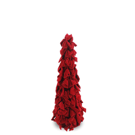 sodoela Kalėdinės dekoracijos Aksominių kaspinų eglutė „Velluto“, bordo, 60 cm