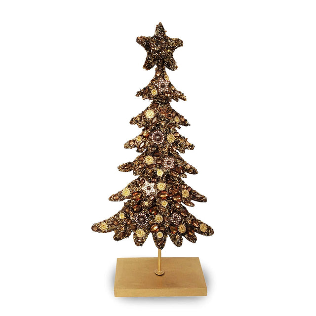 sodoela Kalėdinės dekoracijos Karoliukų eglutė „Beads“, ruda, 40 cm