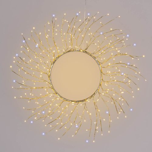 Šakelių vainikas ø60cm 260 LED šampano spalvos