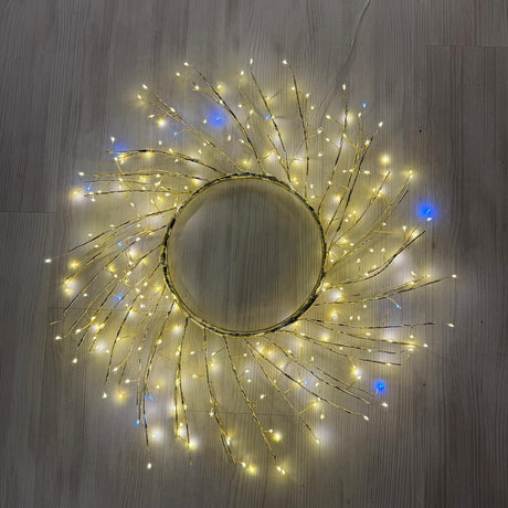 LED šakelių vainikas ø60 cm, 260 LED šampano – vaizdas 2