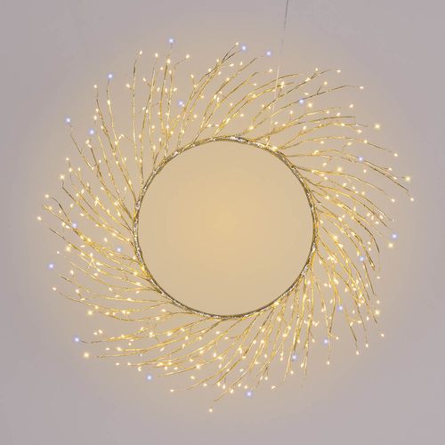 Šakelių vainikas ø75cm 350 LED šampano spalvos