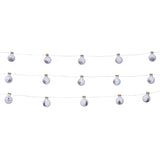 Kalėdinė stiklinė girlianda 110 cm 12 LED baltos spalvos