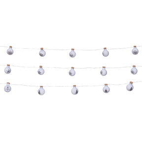 Kalėdinė stiklinė LED girlianda 110 cm, 12 LED – vaizdas 2