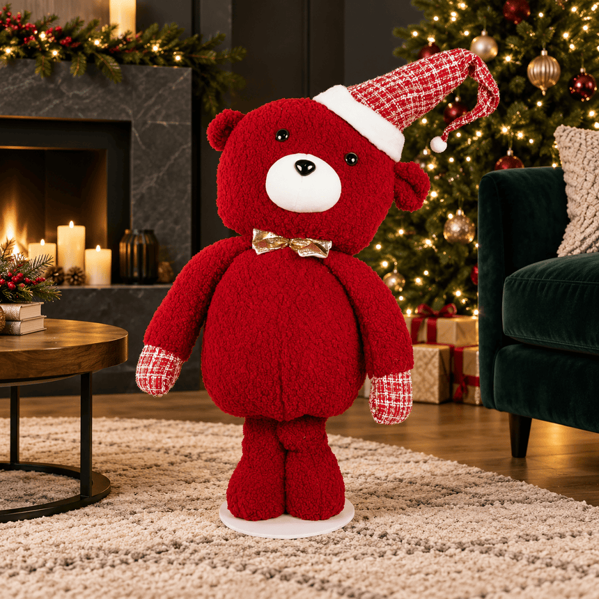 sodoela Kalėdinės dekoracijos Pliušinis žaislas „Teddy Noel“ 32x60x107 cm