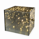 Stiklinis LED šviesos kubas 15x15x15 cm