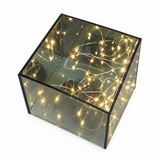 Stiklinis LED šviesos kubas 15x15x15 cm