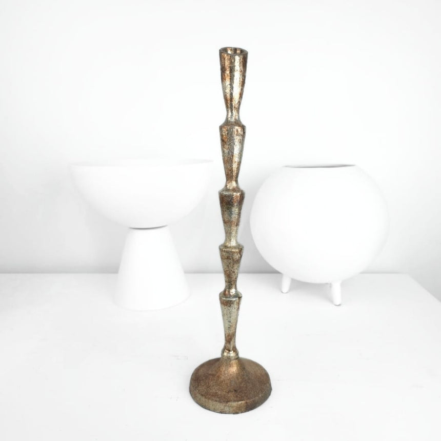 Žvakidė „Barok“ aukšta metalinė 40x10 cm