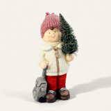 Dekoracija berniukas su šviečiančia eglute