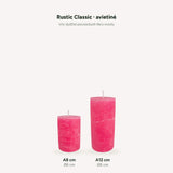 sodoela Žvakės Cilindrinė žvakė „Rustic Classic“, avietinė