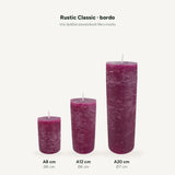 sodoela Žvakės Cilindrinė žvakė „Rustic Classic“, bordo