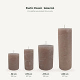 sodoela Žvakės Cilindrinė žvakė „Rustic Classic“, kakavinė