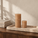 sodoela Žvakės Cilindrinė žvakė „Rustic Classic“, karamelinė