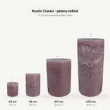 sodoela Žvakės Cilindrinė žvakė „Rustic Classic“, pelenų rožinė