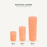 sodoela Žvakės Cilindrinė žvakė „Rustic Classic“, persikinė