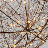 Metalinė sfera Ø25 cm 120 LED vario rudos spalvos