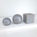 sodoela Žvakės Kvadratinė žvakė „Rustic Metalic“ 7x7x7 cm