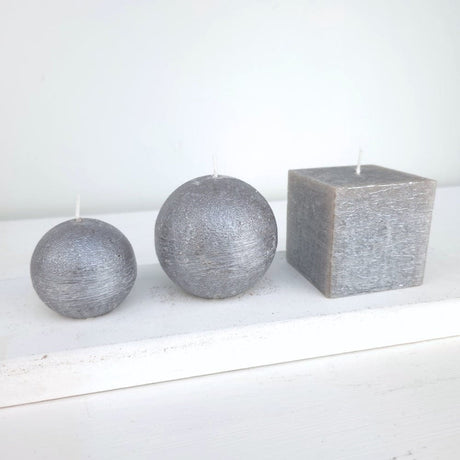 sodoela Žvakės Kvadratinė žvakė „Rustic Metalic“ 7x7x7 cm