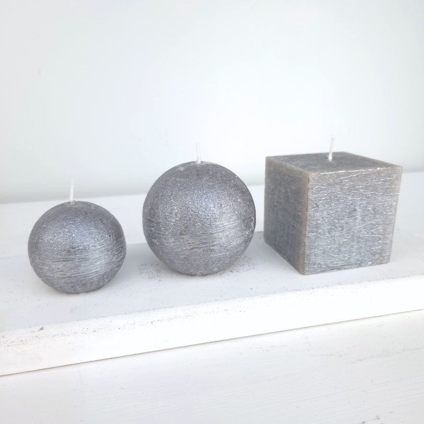 sodoela Žvakės Kvadratinė žvakė „Rustic Metalic“ 7x7x7 cm