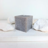 sodoela Žvakės sidabrinė Kvadratinė žvakė „Rustic Metalic“ 7x7x7 cm