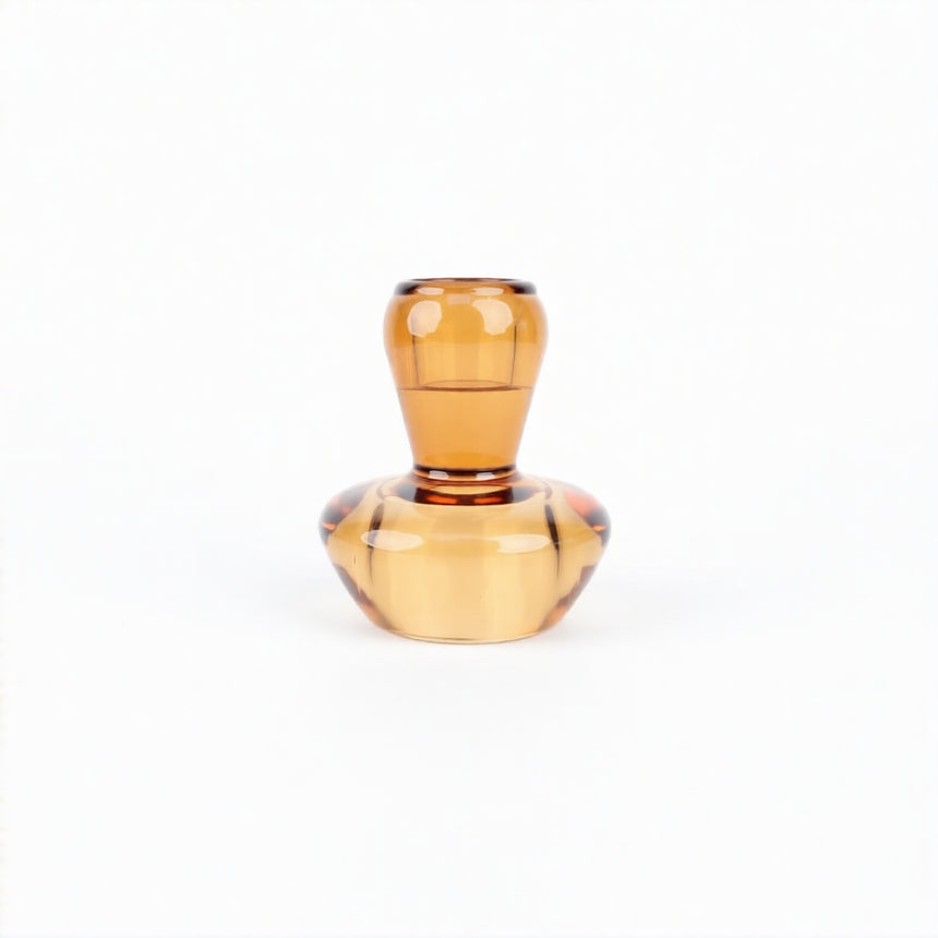 Dvipusė žvakidė | Antikinio gintaro spalvos 6,2x7 cm