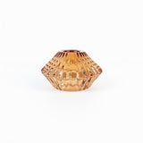 Dvipusė žvakidė | Antikinio gintaro spalvos 7x4 cm