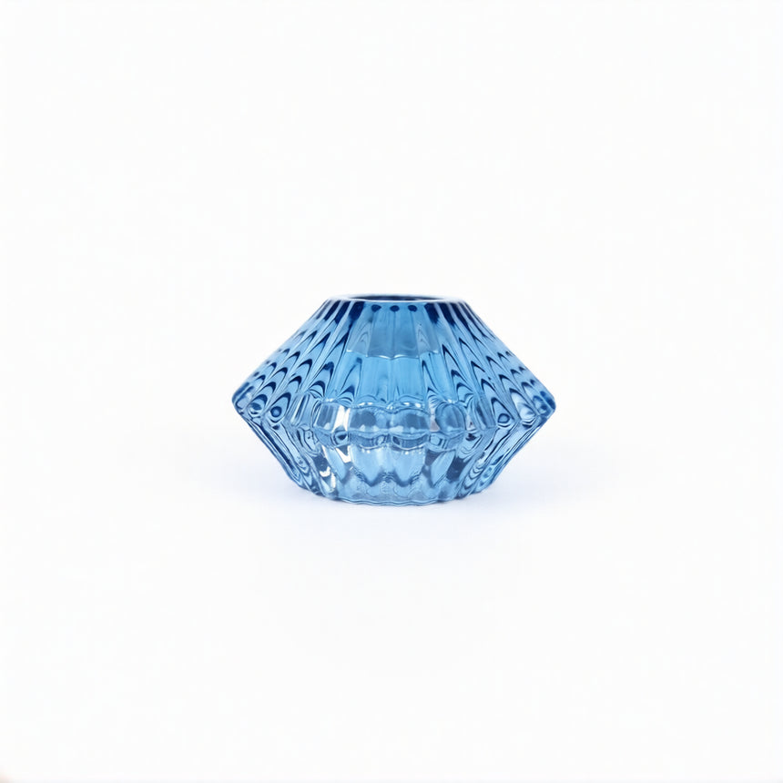 Dvipusė žvakidė | Karališkos mėlynos spalvos 7x4 cm