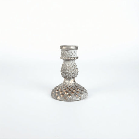 Žvakidė „Barok“ iš sendinto stiklo 10x7,5 cm