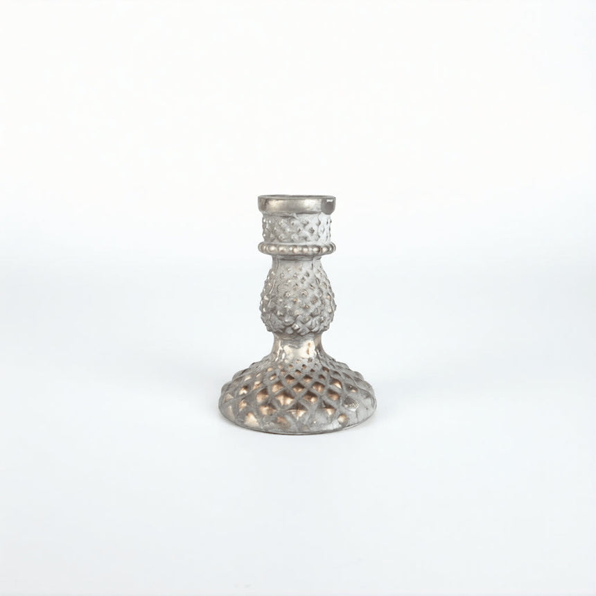 Žvakidė „Barok“ iš sendinto stiklo 10x7,5 cm