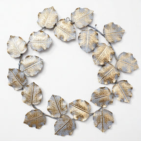 Metalinė sienos puošmena Lapų vainikas 66x66 cm – vaizdas 2