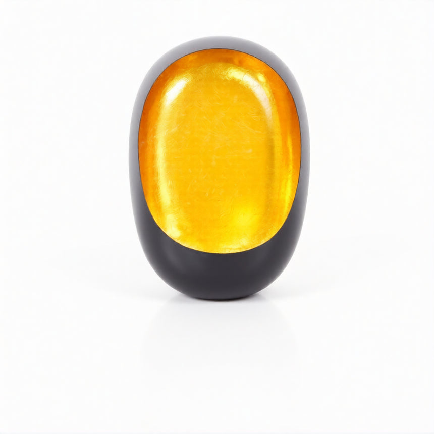Metalinė žvakidė Eggy Black & Gold
