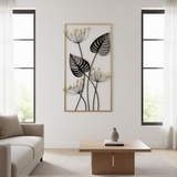 Prabangi metalinė sienos dekoracija 40x2x80 cm