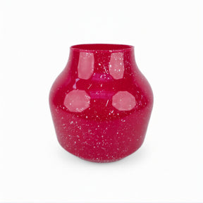 Raudona stiklinė vaza Rosso 19x16,5 cm – vaizdas 2