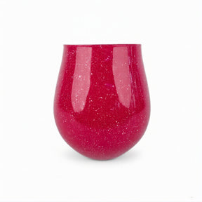 Raudona stiklinė vaza Rosso 21,5x16 cm