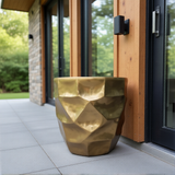 Prabangus metalinis vazonas Deluxe Gold 31x31x29 cm