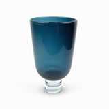 Spalvoto stiklo vaza 21x12 cm