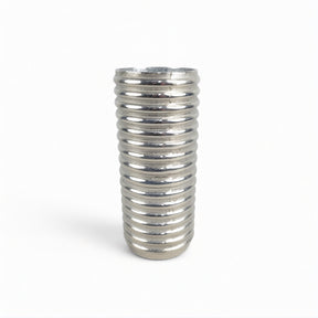 Sidabrinė metalinė rifliuota vaza 10x24,8 cm – vaizdas 2