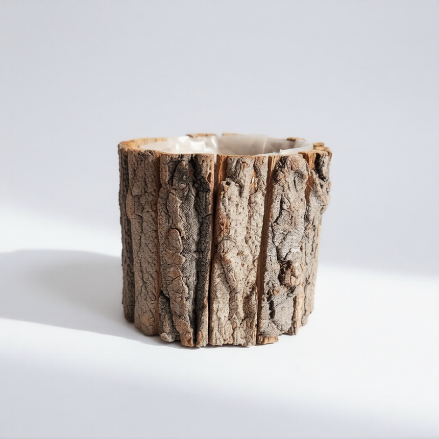 Indas su žieve kelmas rudas 10x10 cm