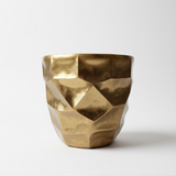 Prabangus metalinis vazonas Deluxe Gold 31x31x29 cm