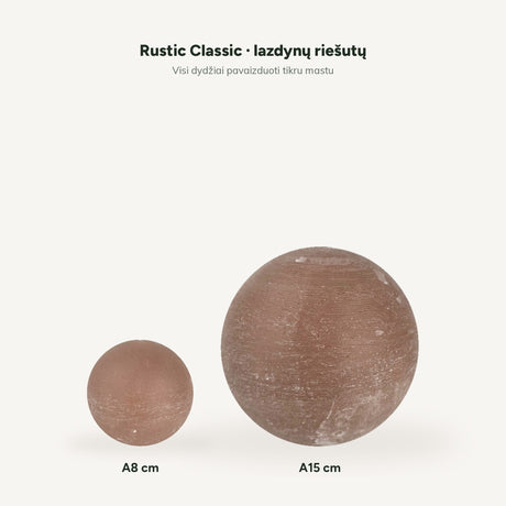 sodoela Žvakės Rutulio formos žvakė „Rustic Classic“, lazdynų riešutų