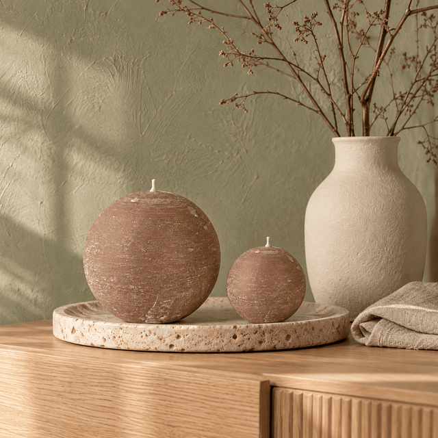 sodoela Žvakės Rutulio formos žvakė „Rustic Classic“, lazdynų riešutų