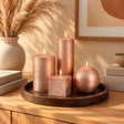 sodoela Žvakės A10 cm Rutulio formos žvakė „Rustic Metalic“, vario