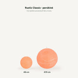 sodoela Žvakės Rutulio formos žvakė „Rustic Classic“, persikinė